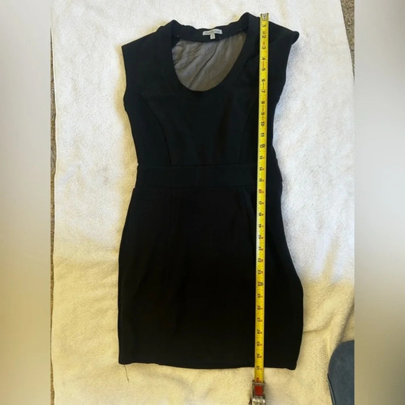 Charlotte Russe Dress Black Round Neck short‎ sleeve transparent back M - Picture 12 of 16